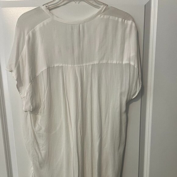NWT Helmut Lang Faux Wrap White Sleeveless Blouse, Size L - Picture 3 of 5
